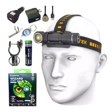 ArmyTek CRYSTAL PRO 7合1多功能頭燈 頭帶 自行車支架 掛繩, 1組