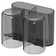 ecoco 意可可 牙刷置物架 雙杯 E1924, 透明款, 1個