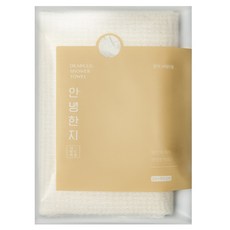 DEARCUS 更柔軟的韓紙沐浴巾, 1個, 1件, 米色