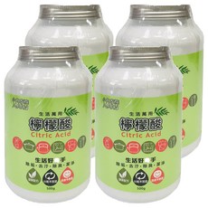 小丸家族 檸檬酸, 生活萬用, 除垢去汙除臭潔淨, 500g, 4罐