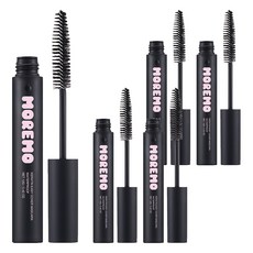 moremo 角蛋白簡易遮蓋白髮染髮睫毛膏 12g, 5個, 自然黑色