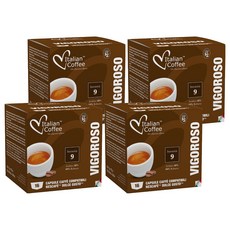 italiancoffee 多趣酷思咖啡機適用 Vigoroso咖啡膠囊, 7g, 16顆, 4盒