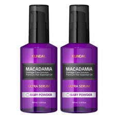 KUNDAL 昆黛爾 澳洲堅果潤髮護髮精華 Baby Powder, 200ml, 2瓶