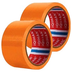 다다 고점도 강력 면 테이프 60mm x 20m, 진 오렌지, 2개