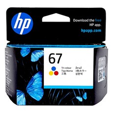 hp 惠普 67 彩色墨水匣 3YM55AA, 彩色, 1個