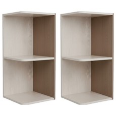 二層轉角櫃 30 x 30 x 54cm , 橡木色, 2個