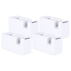 NUSIGN 得力 ABS 膠帶座 NS121, 白色, 4個