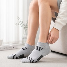 노크노크 남성용 데일리 스포츠 양말, 그레이, 2개