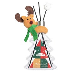 QiMart MIT 聖誕狂歡 聖誕樹造型硅藻土香氛擴香瓶組 款式隨機, 黑莓魅惑, 200ml, 1瓶