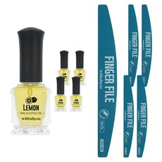 withshyan 去除硬繭美甲組, 檸檬油 + 指甲銼, 5套