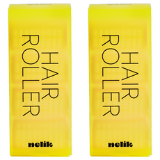 nelik 波浪捲髮捲 一般瀏海髮捲 小型 4入, 2個, 粉紅色