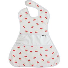 플리에 배색 방수 전신 턱받이, 08 그레이체리, 1개, 1매