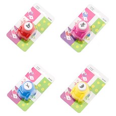 Allode 手帳裝飾造型打洞機4件組, 1套, 6號(梨子, 花朵, 飛機, 月亮)