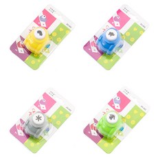 Allode 手帳裝飾造型打洞機4件組, 1套, 8號(汽車, 大象, 漩渦花, 鈴鐺)