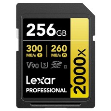 Lexar 雷克沙 Professional SDXC 2000X V90 UHS-II U3 記憶卡, 256GB, 1個