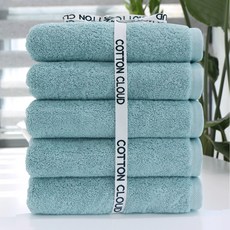 COTTON CLOUD 40支精梳棉飯店毛巾 220g, 5條, 開心果綠