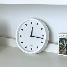 FREETEMPO 圓形靜音時鐘, 白色的