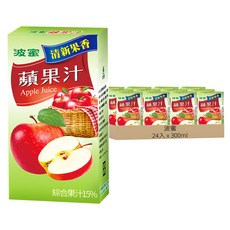 波蜜 蘋果汁, 24入, 300ml