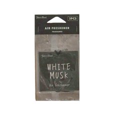 John's Blend 吊掛式香氛片 白麝香 Set 3入, 1組, White Musk