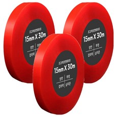 다다 초강력 양면테이프 15mm x 30m, 투명, 3개