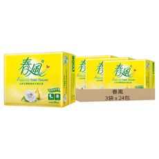 春風 山茶花精華 抽取式衛生紙 100張, 24包, 3袋