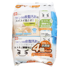 LEC 激落倍半碳酸鈉居家及地板清潔濕巾 20張, 4包