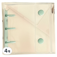 Mood Ink 迷你小卡冊 3孔 10張 A8, 薄荷綠, 4個