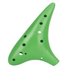 OYGYU 自然陶笛, 1個, 12孔 綠色, 單一商品