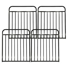 室內寵物圍欄 全方管 4片, 黑色, 1組