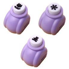 Allode 圖案迷你造型打孔機3件組, 1號(鬱金香, 雪花, 小熊), 1套