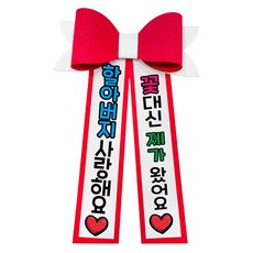 러블리팜 에바폼 컬러 인간 화환 10할아버지사랑해, 레드, 1개