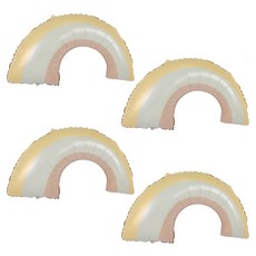 PARTYSHOW 奶油彩虹鋁箔氣球, 混色, 4個