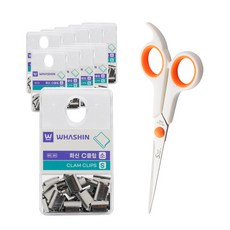 화신 C클립 행거팩 소 10p + 사무용 투톤 가위 소, 1세트