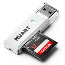누아트 USB 3.0 블랙박스 SD카드 Micro SD TF 카드리더기, 화이트, 1개