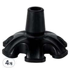 Dr.Pelis J 防滑拐杖橡膠腳墊 22mm 6腳, 黑色, 4個