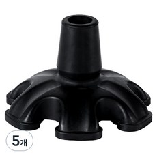 Dr.Pelis J 防滑拐杖橡膠腳墊 22mm 6腳, 黑色, 5個