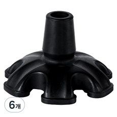 Dr.Pelis J 防滑拐杖橡膠腳墊 22mm 6腳, 黑色, 6個