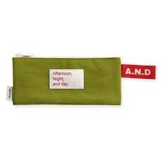Monolike A&D 扁平筆袋, 1個, 03 綠色