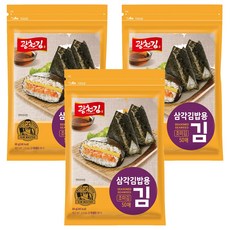 광천김 삼각김밥용 김 조미 50매, 60g, 3개
