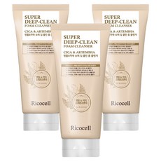 리코셀 병풀 앤 약쑥 슈퍼 딥 클린 폼 클렌저, 120ml, 3개