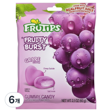 FRUTIPS 黑嘉麗 Fruity Burst 葡萄味軟糖, 6個, 60g