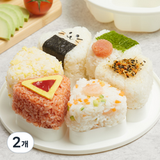 코멧 홈 손잡이 삼각 김밥 주먹밥 만들기 틀 6구, 2개