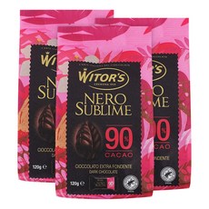 WITOR'S Nero Sublime 90% 黑巧克力, 120g, 3包