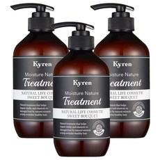 Kiren Moisture Nature Treatment Sweet Bouquet Fragrance, 500ml, 3個