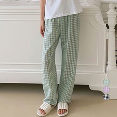 afinar 女款格紋鬆緊帶睡褲