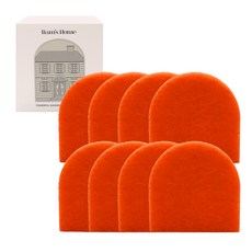 Ram's Home 燒焦鍋頑固汙漬專用神奇菜瓜布 橘色, 1個, 8入