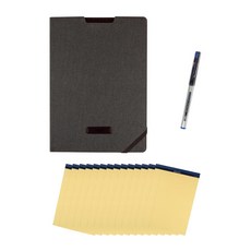 OXFORD 筆筒鎖夾 A4+ Legal Pad A4 40 張 14p + 筆套組, 深灰色, 1套