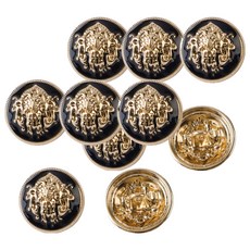 니트위트 헤리티지 단추 20mm 5p, 블랙 + 골드, 2개