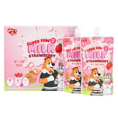 슈퍼포우 강아지 고양이 우유 딸기 듬뿍 펫밀크, 딸기맛, 150ml, 8개