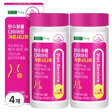 건국유업 탄수화물 다이어트 가르시니아 51g, 60정, 4개